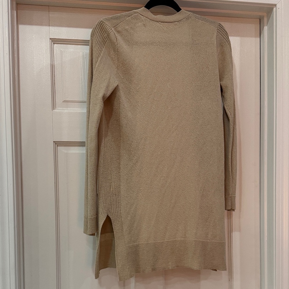 Fourteen Women's Beige Open Front Lightweight Cardigan - Picture 8 of 8